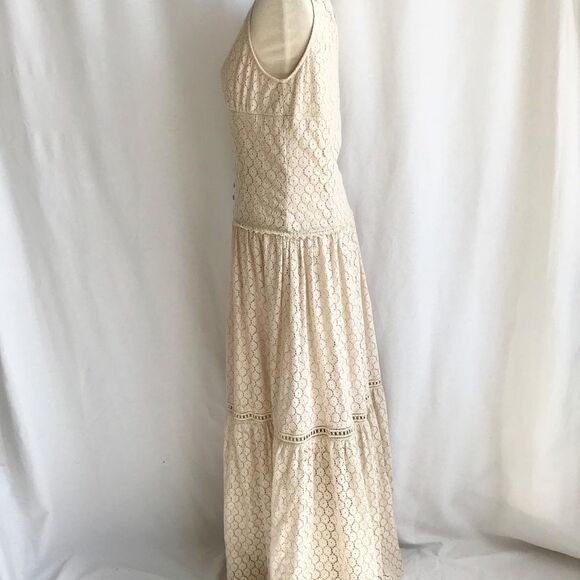 Anthropologie Current Air Lace Boho Maxi Dress XS - Picture 7 of 11